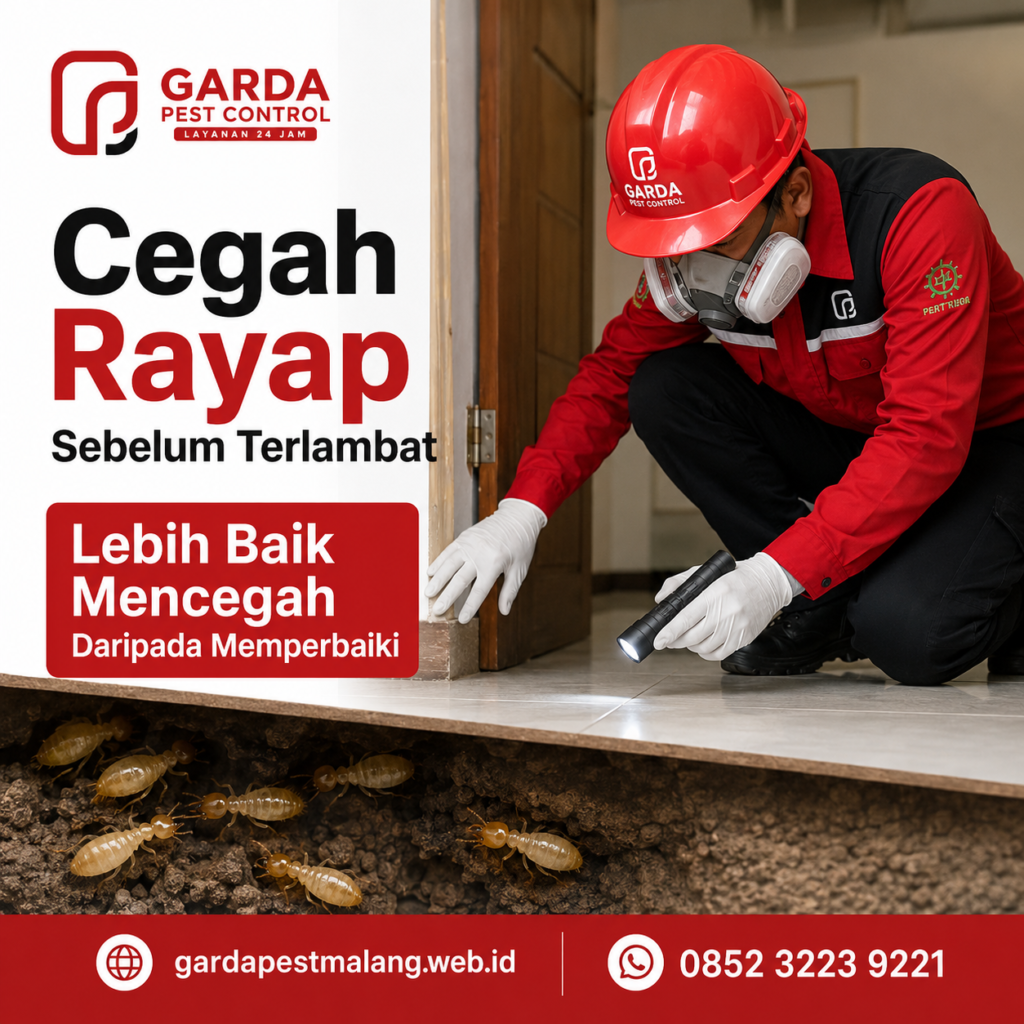 Jasa Anti Rayap Pra Konstruksi Bangunan Usaha Malang