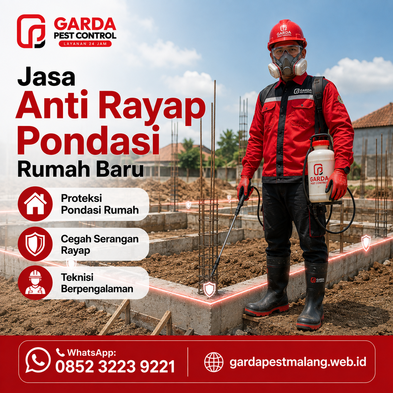Layanan Jasa Anti Rayap Pra Konstruksi untuk Kontraktor dan Perumahan Malang