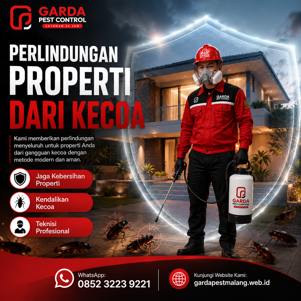 Jasa Pembasmi Kecoa Malang Terbaik untuk Rumah, Kos, dan Usaha